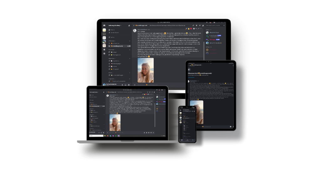 Die Community der Akademie für Lebendigkeit auf Discord – am Desktop, Laptop, Tablet und Smartphone